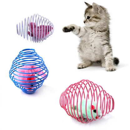 Bolas Interativas Cat Fun Brinquedos Esticáveis com Design de Rato