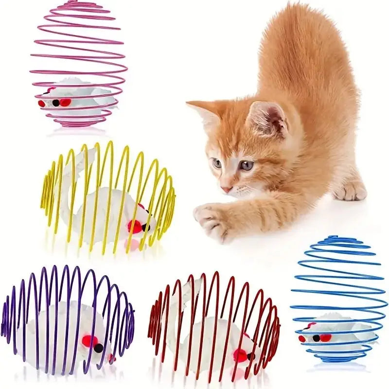 Bolas Interativas Cat Fun Brinquedos Esticáveis com Design de Rato