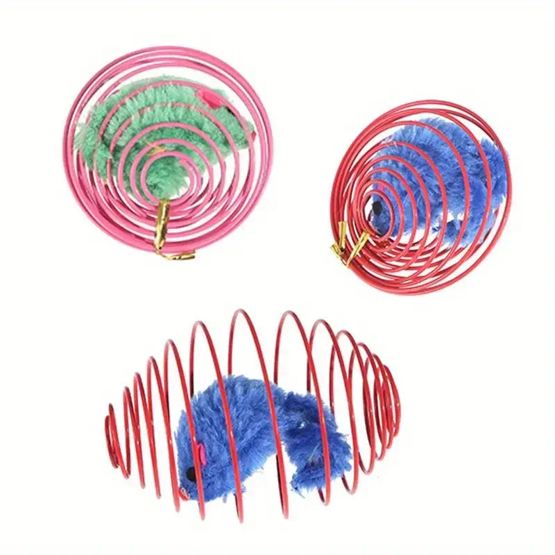 Bolas Interativas Cat Fun Brinquedos Esticáveis com Design de Rato